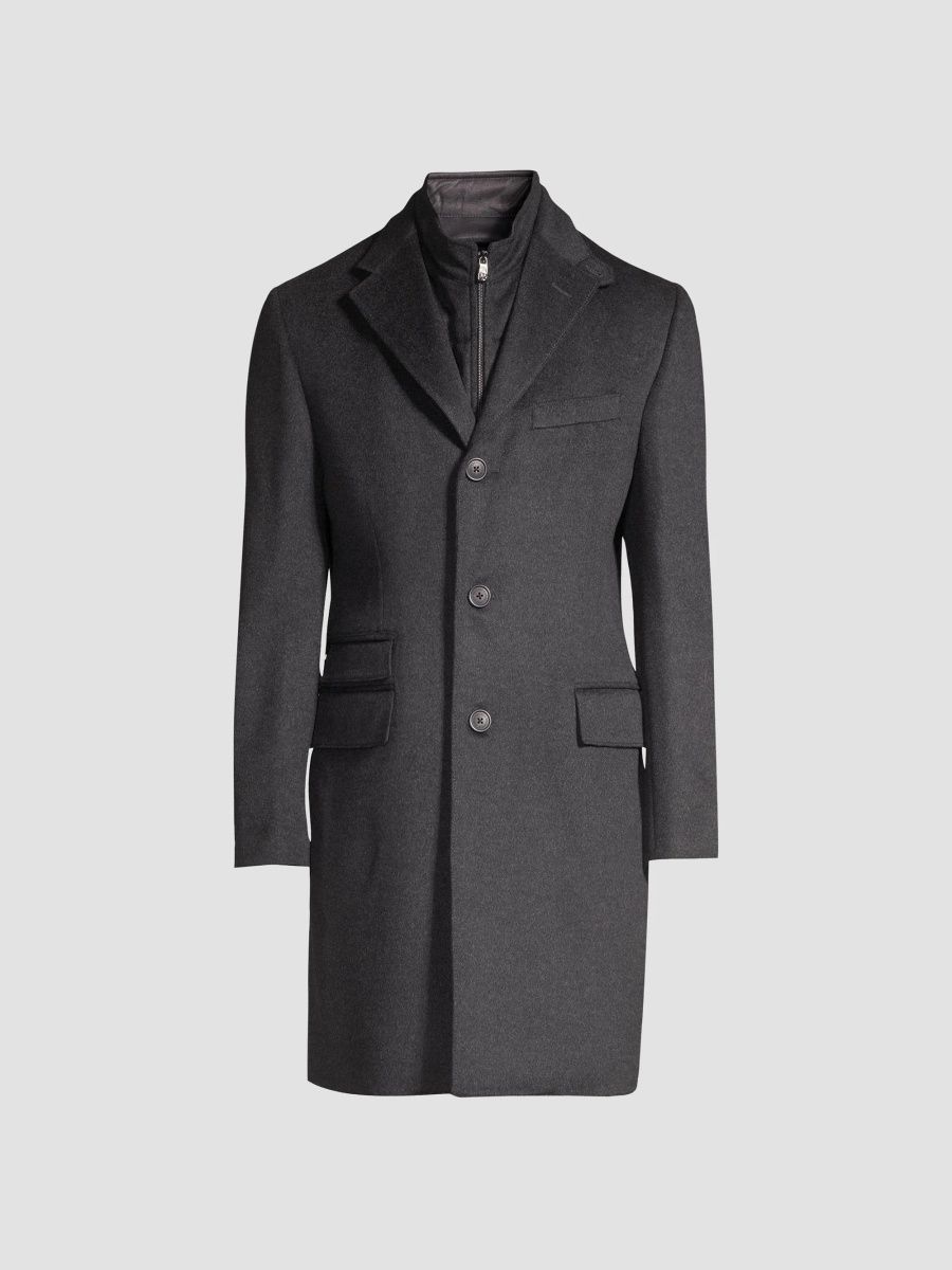 Corneliani Men's Char ID Topcoat - Grey - Size 40