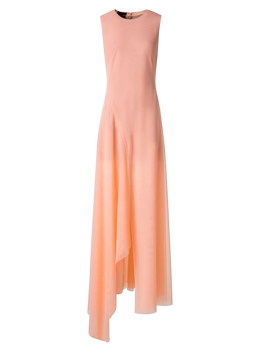 Women's Techno Tulle Gown - Peach - Size 6