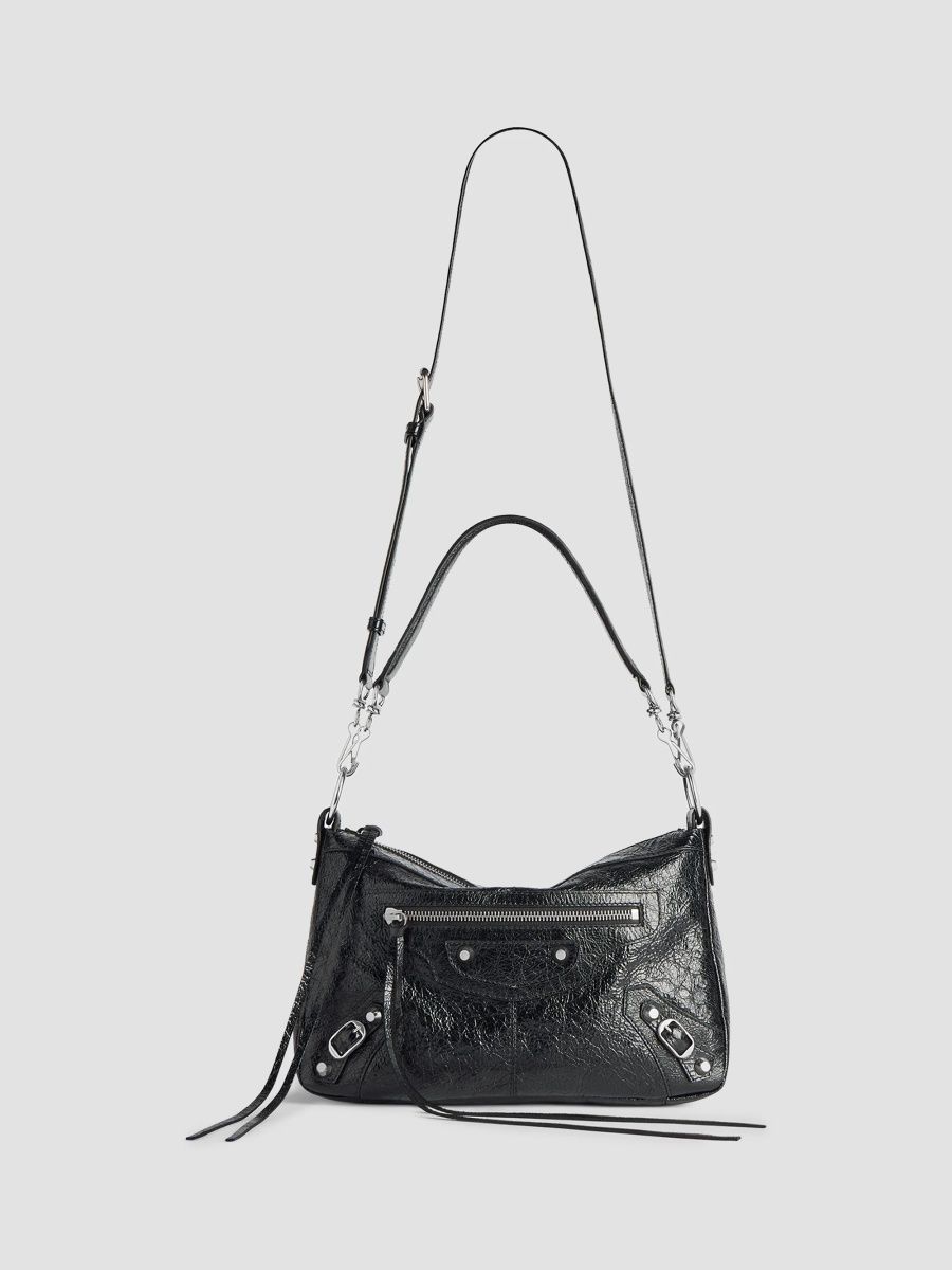 Balenciaga Men's Le City Moto Small Crossbody Bag - Black