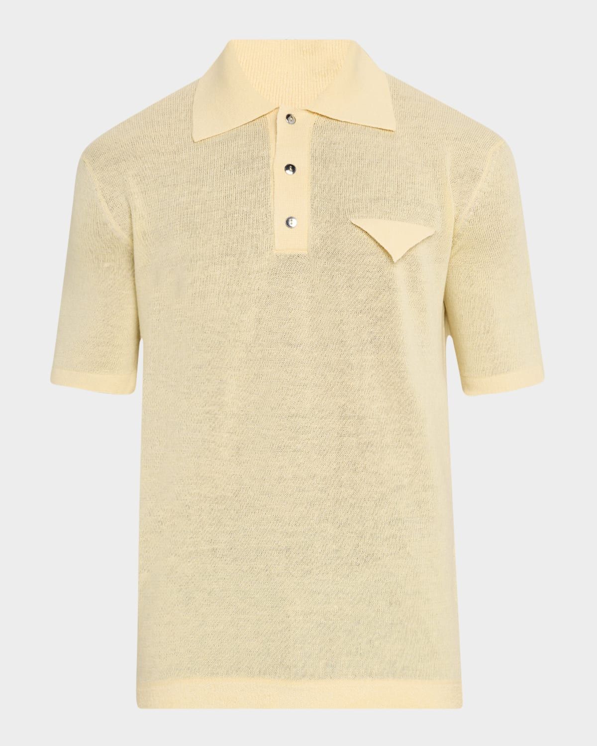 Men & apos;s Linen-Knit Polo