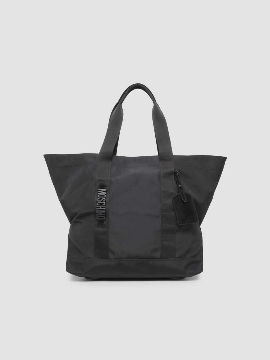 Moschino Men's Carry Me Cordura Tote Bag - Black Cordura Black