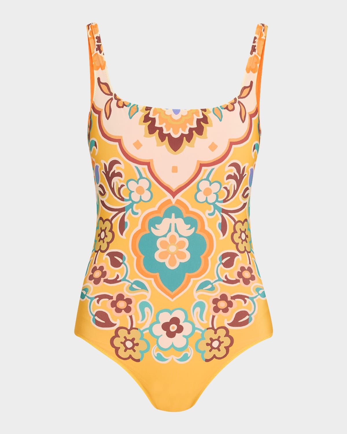 Floral Backless One-Piece Swimsuit