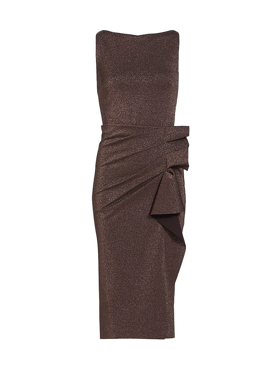 Women's Tradrum Metallic Jersey Midi-Dress - Sugar Bronze - Size 18