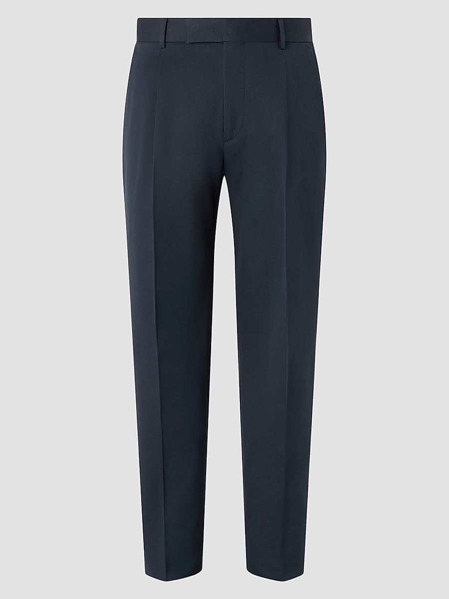 Men's Cotton and Wool Pants - Navy Blue - Size 42