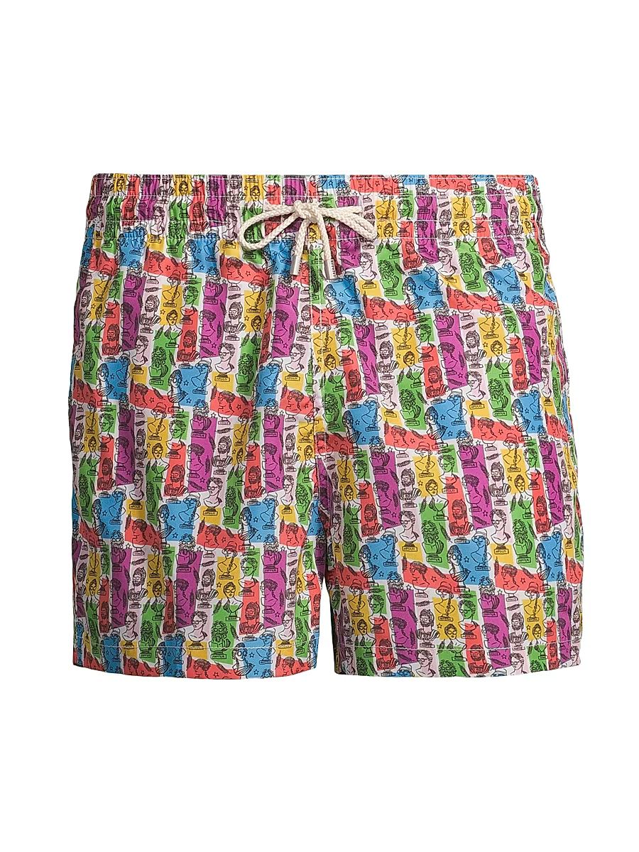 Arrels Barcelona Men's Italians Do It Better Graphic Swim Shorts - Multi - Size XXL