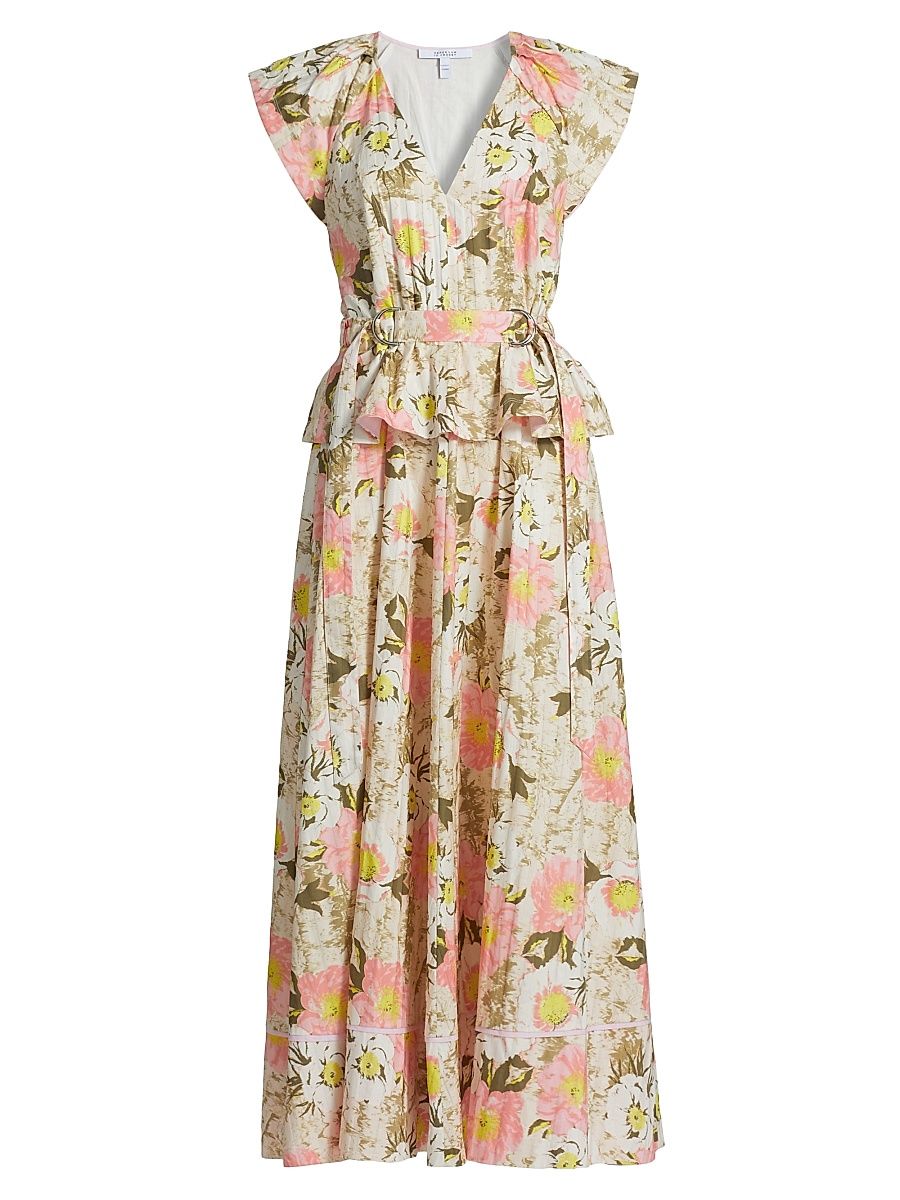 Women's Victoria Belted Maxi Dress - Safari Multi - Size 4