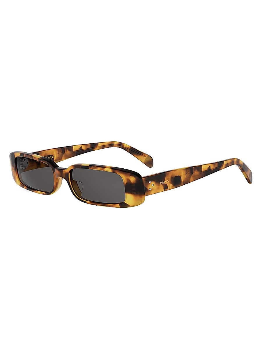 Women's CELINE 3 Dots 53MM Rectangular Sunglasses - Blonde Havana Smoke