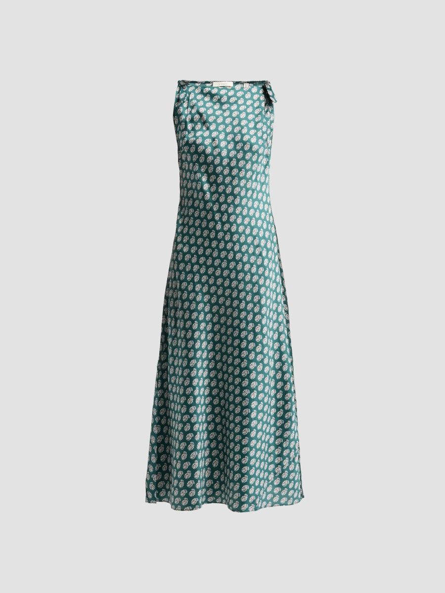 DÔEN Women's Mariselle Stretch Silk Midi Dress - Chaumont Paisley - Size XL