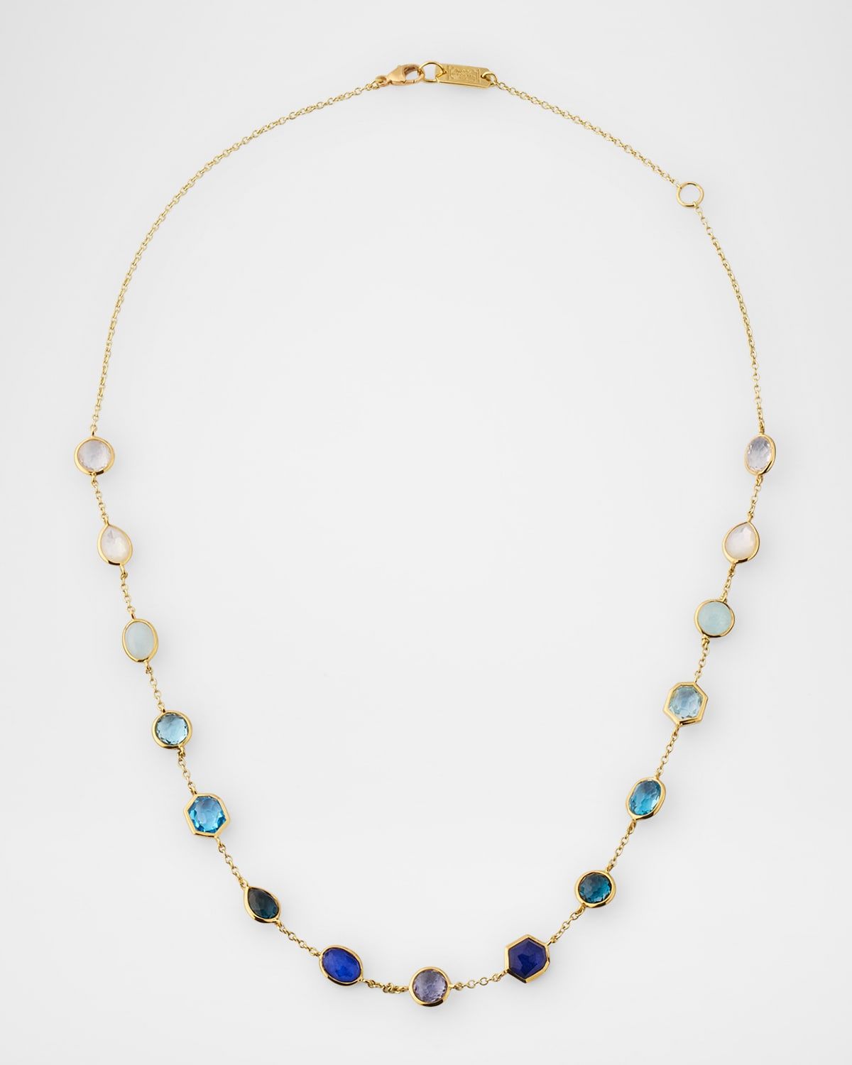 Rock Candy Mare 15-Stone Station Chain Necklace in 18K Gold