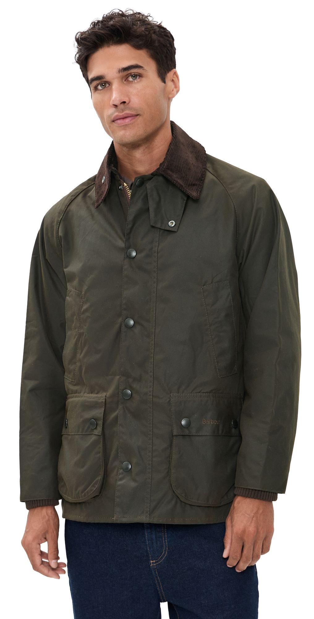 Barbour Bedale Wax Jacket Olive 38