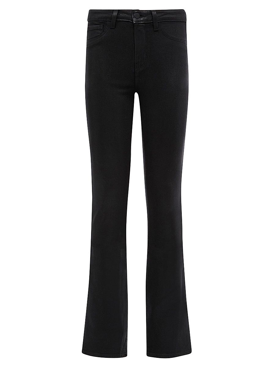 Women's Selma High-Rise Coated Baby Boot-Cut Jeans - Black Coated - Size 32