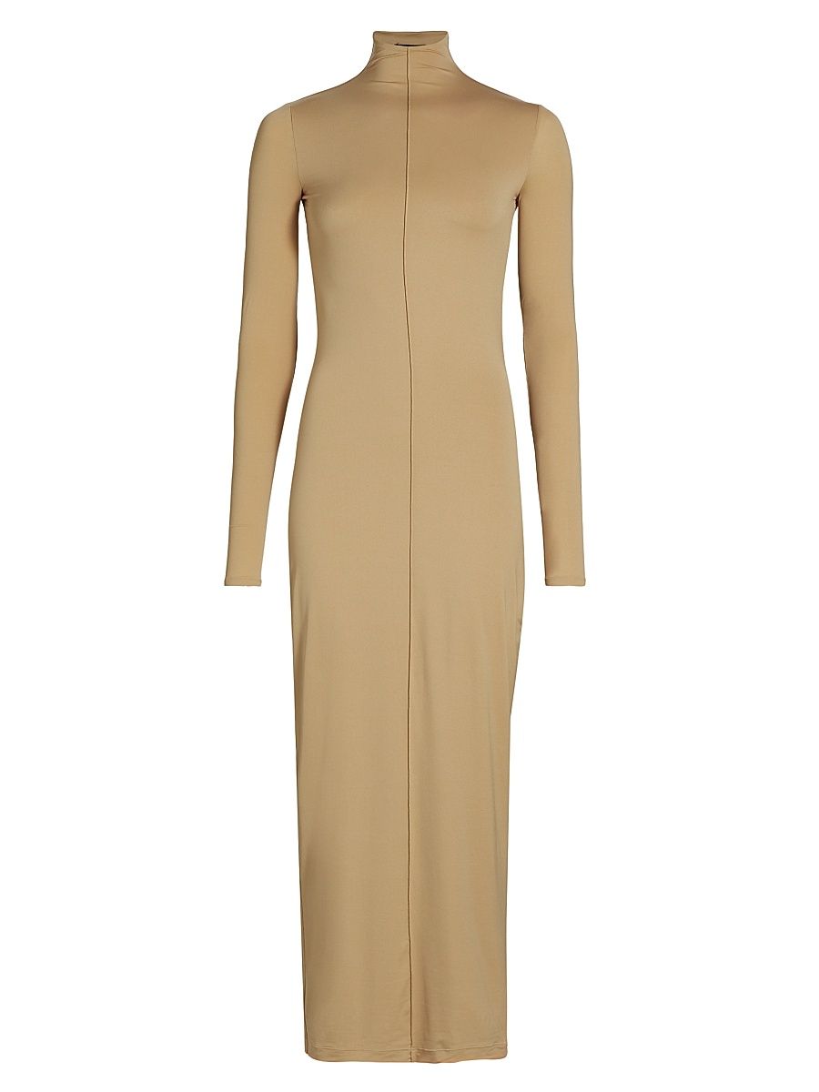 WARDROBE. NYC Women's RHW Mock-Turtleneck Maxi Dress - Sahara - Size Small