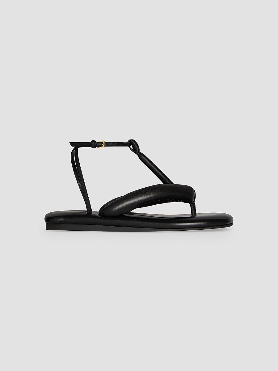 Givenchy Women's Boudoir Bicolor Thongs in Nappa Leather - Black - Size 11