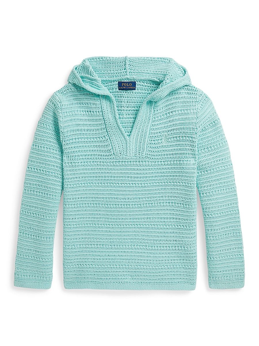 Little Girl's & Girl's Hooded Cotton Sweater - Parakeet - Size 6
