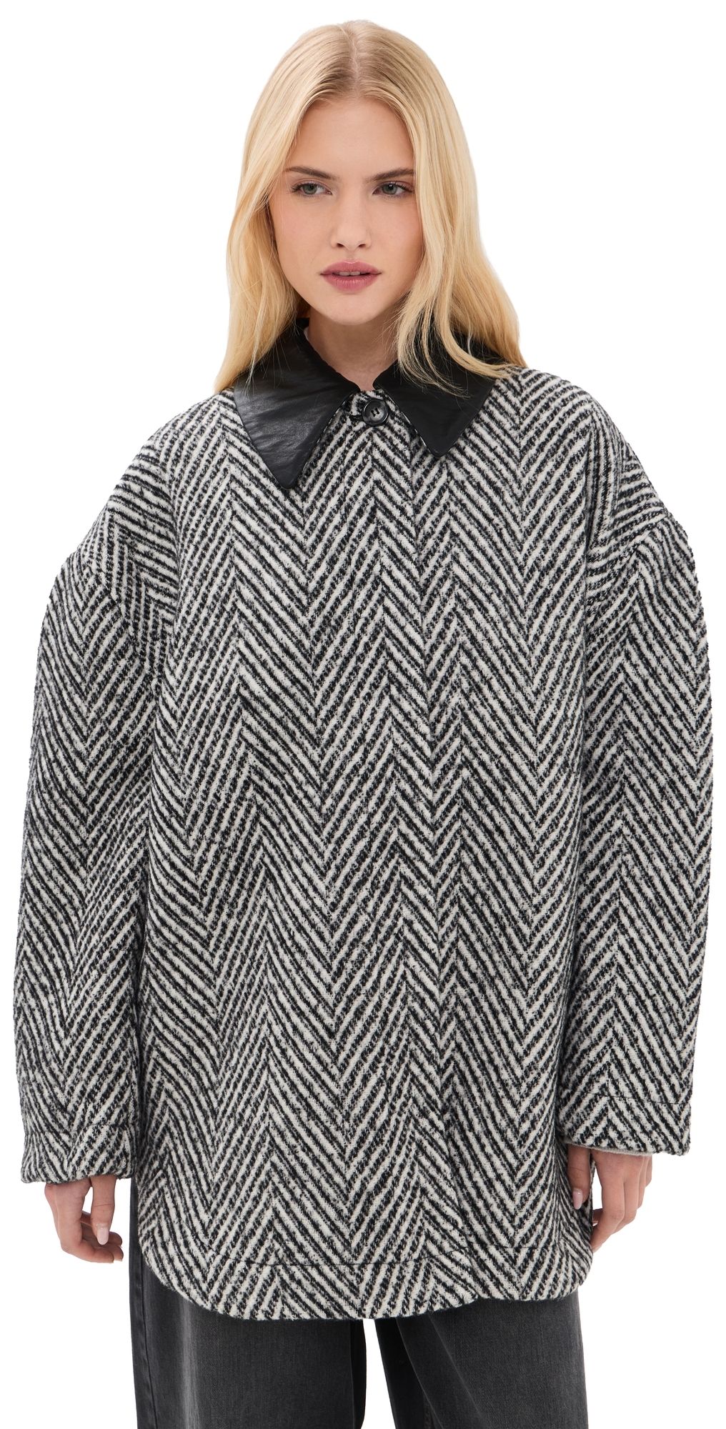 BAUM UND PFERDGARTEN Berfe Coat Black White Herringbone 34