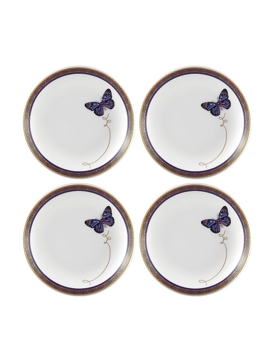 My Butterfly 4-Piece Jewelry Tray Set - Purple White Gold