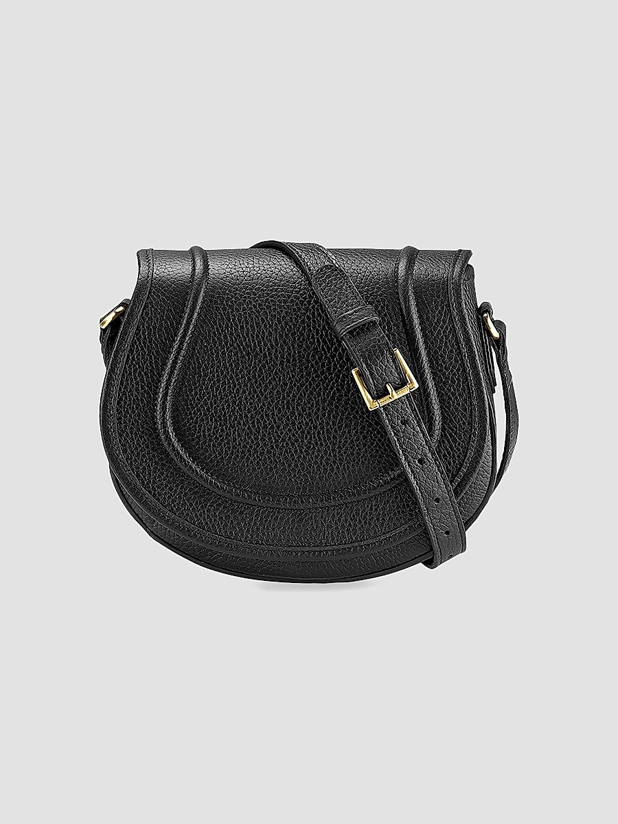 GiGi New York Women's Jenni Leather Saddle Bag - Black