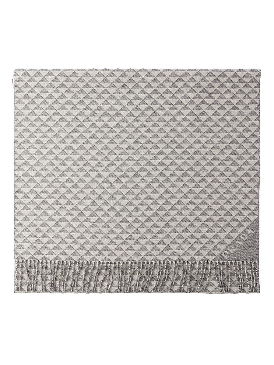 Women's Symbole Double Wool and Cashmere Stole - Grey