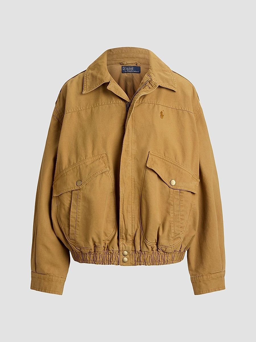 Women's Cotton Canvas Utility Jacket - Ghurka - Size XL