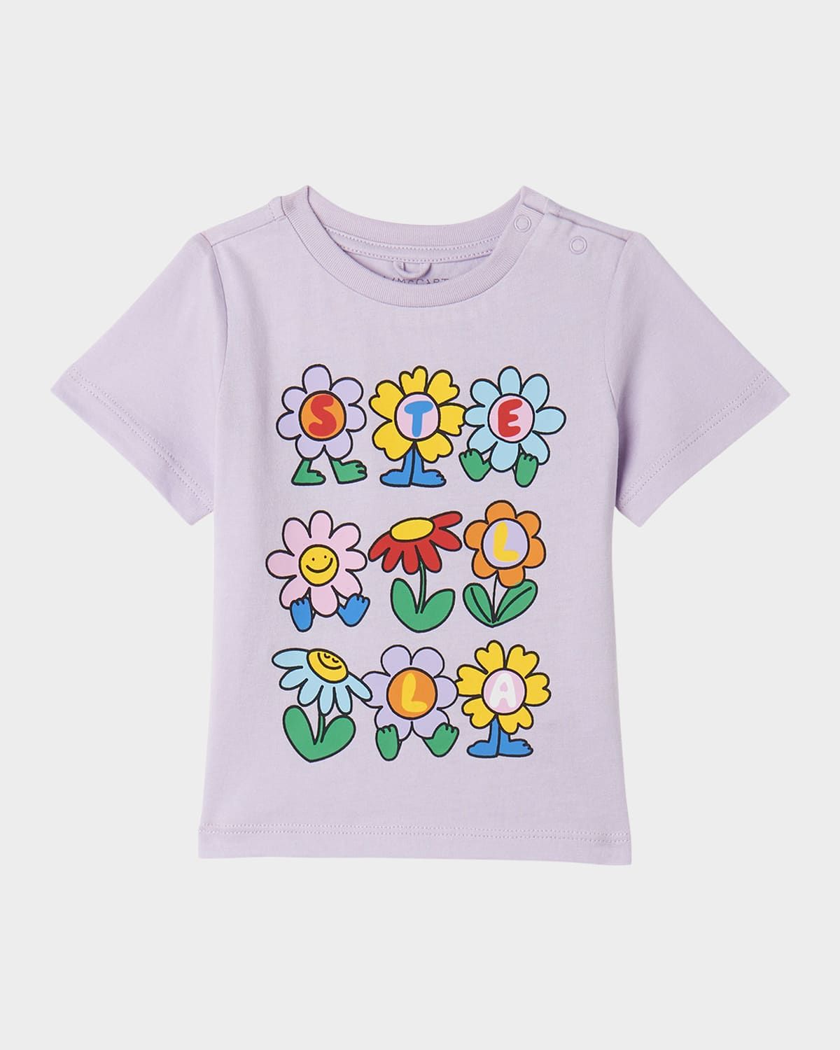 Girl & apos;s Stella Lettering Flowers Short-Sleeve T-Shirt, Size 6M-36M