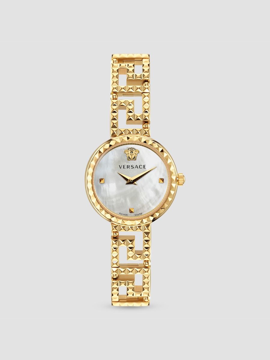 Versace Women's Greca Goddess Goldtone Stainless Steel Bracelet Watch/28MM - Yellow Gold