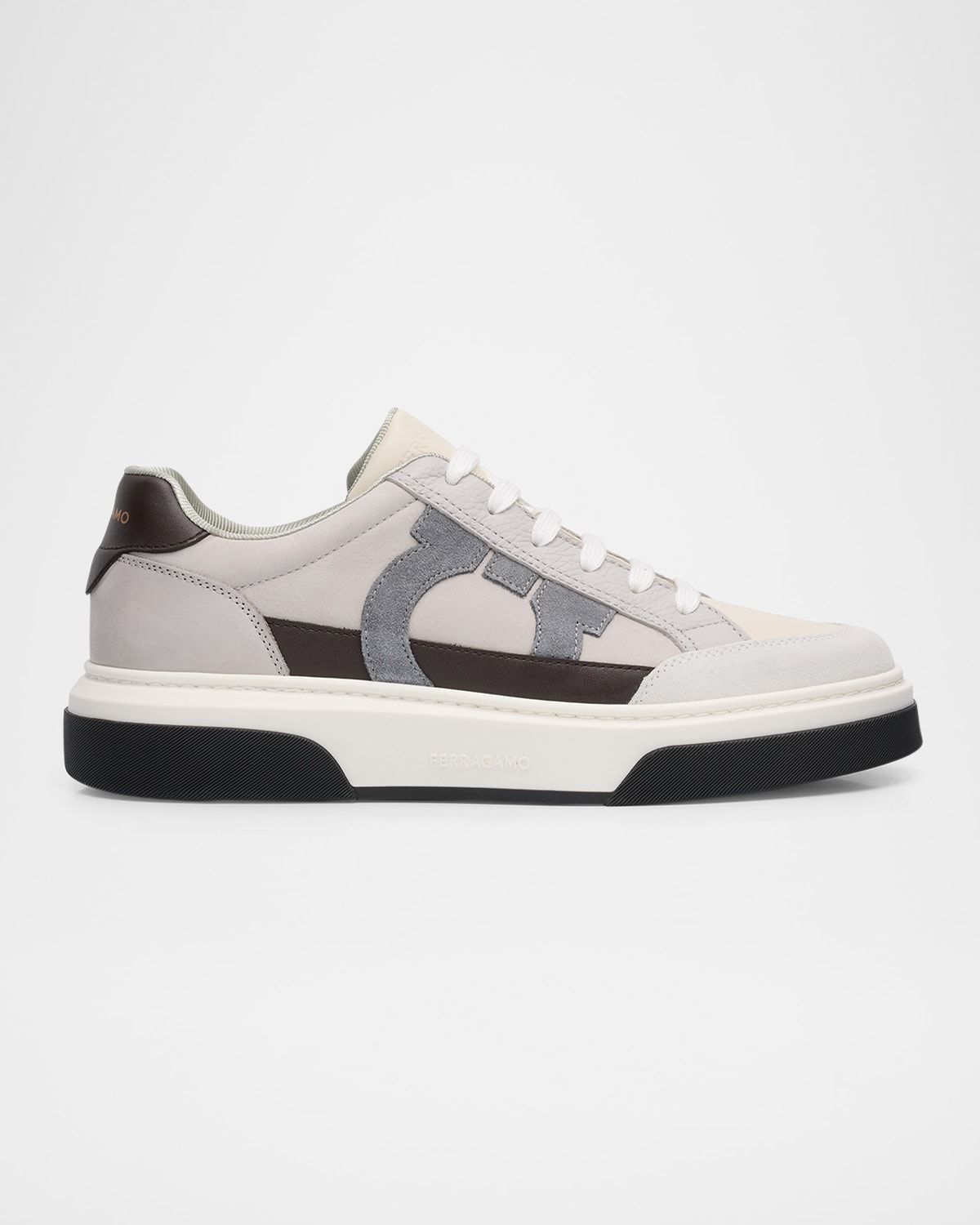 Men & apos;s Cassina Gancini Leather Low-Top Sneakers