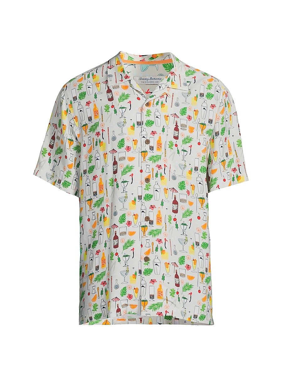 Men's Veracruz Cay Lemon Lounge Shirt - Foggy Dew - Size Medium