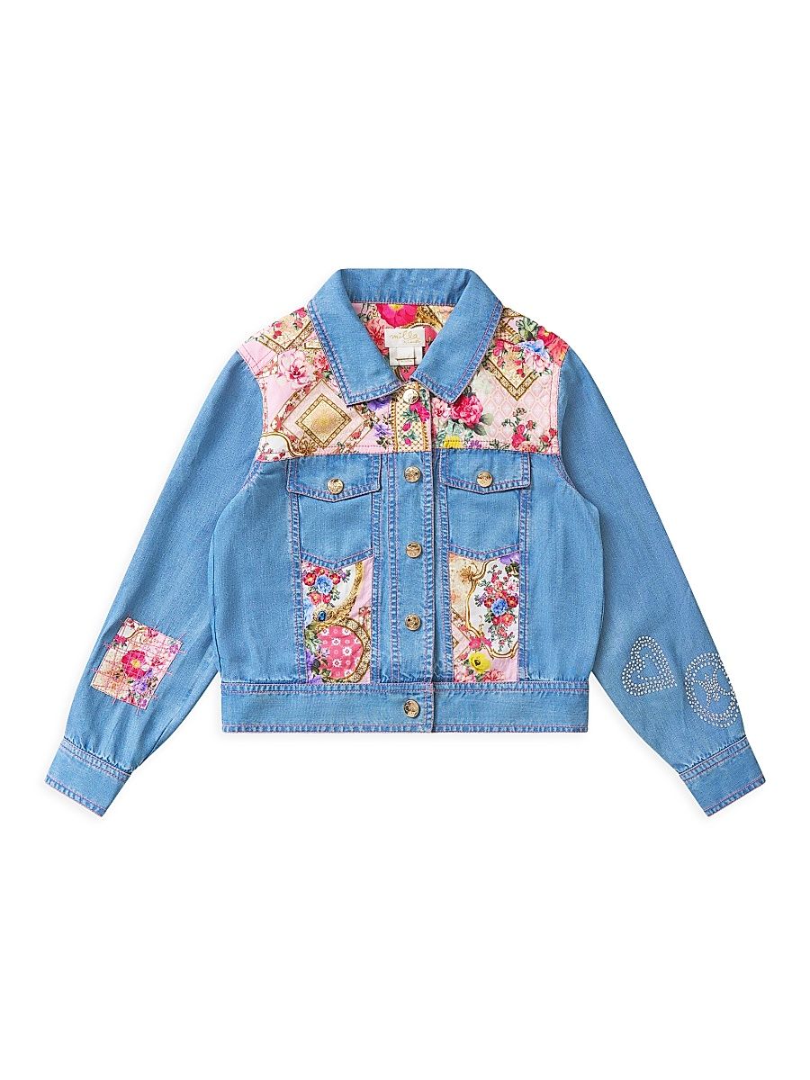 Little Girl's & Girl's Luna Patchwork Denim Jacket - Size 6