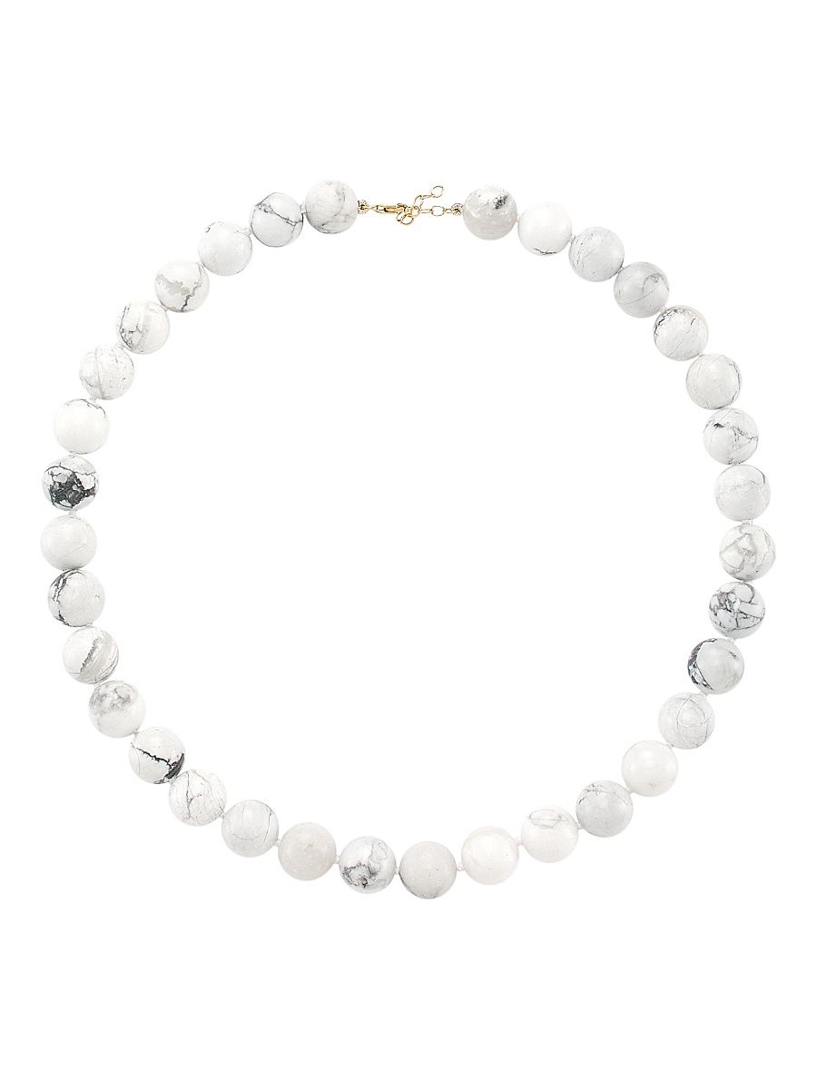Women's Atlas 14K Gold & Howlite Crystal Necklace - White