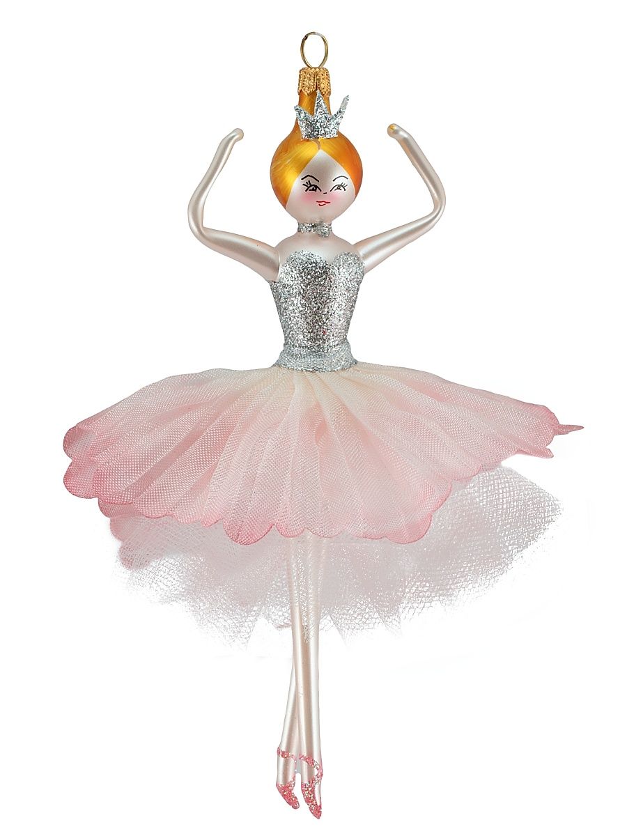 Soffieria De Carlini Balllerina with a Pink-Silver Body Ornament