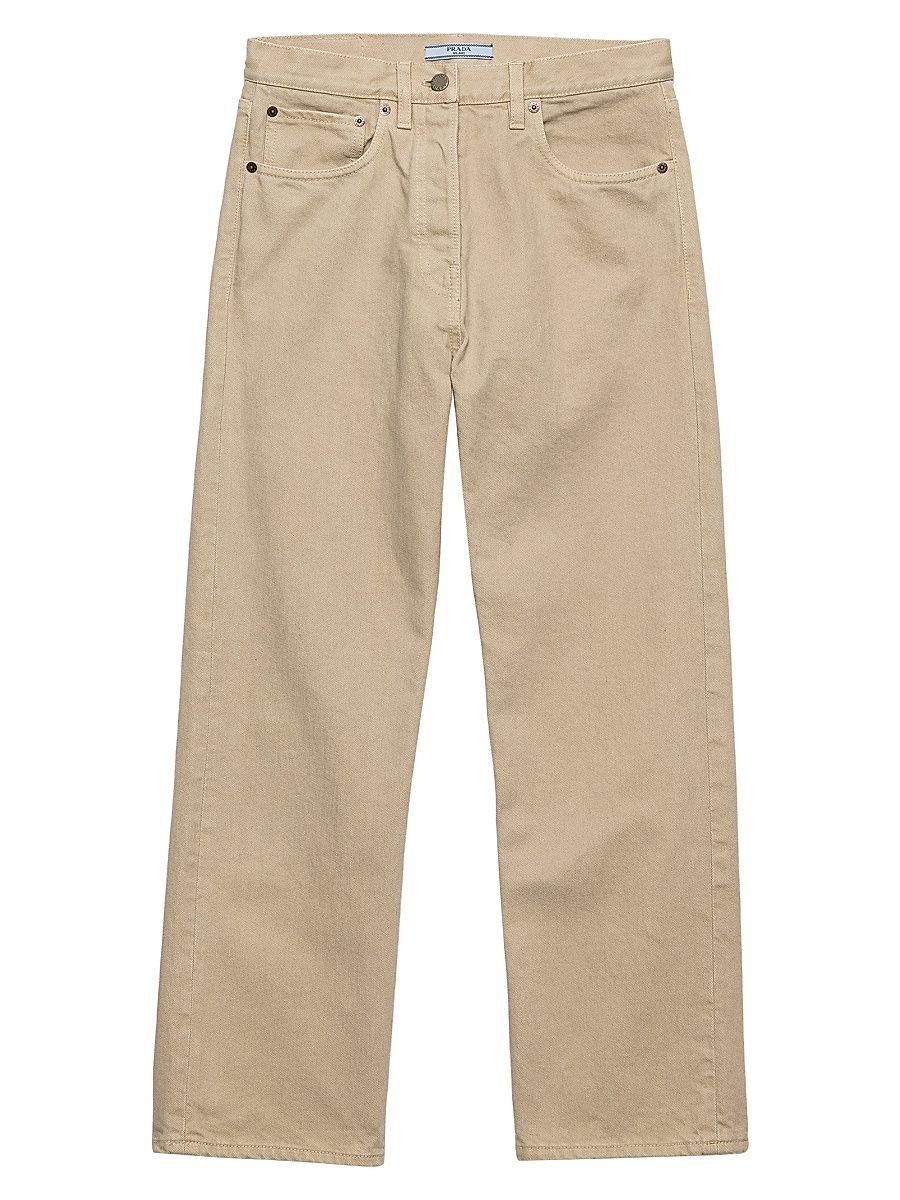 Women's Five-Pocket Denim Jeans - Beige Khaki - Size 29