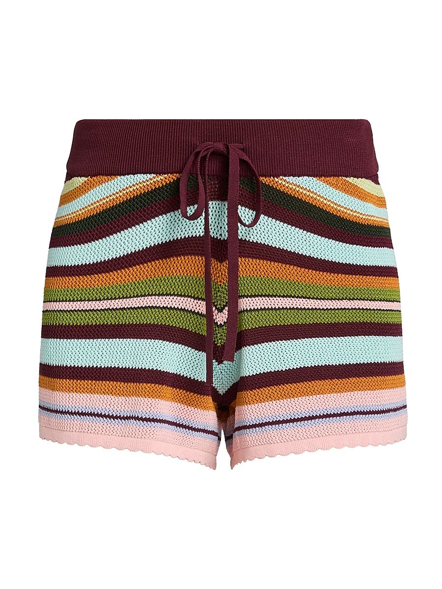 Women's Balboa Striped Shorts - Paradise Stripe - Size XS