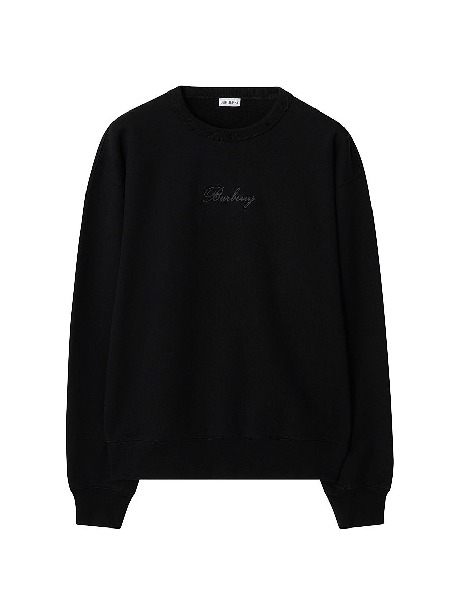 Men's Rowan Logo Cotton Crewneck Sweatshirt - Black - Size XXL