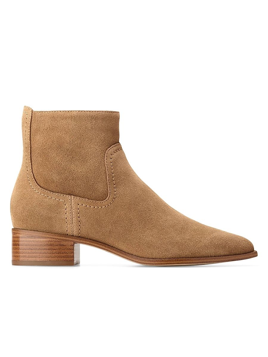 Women's Naia Suede Ankle Booties - Golden Toffee - Size 8.5