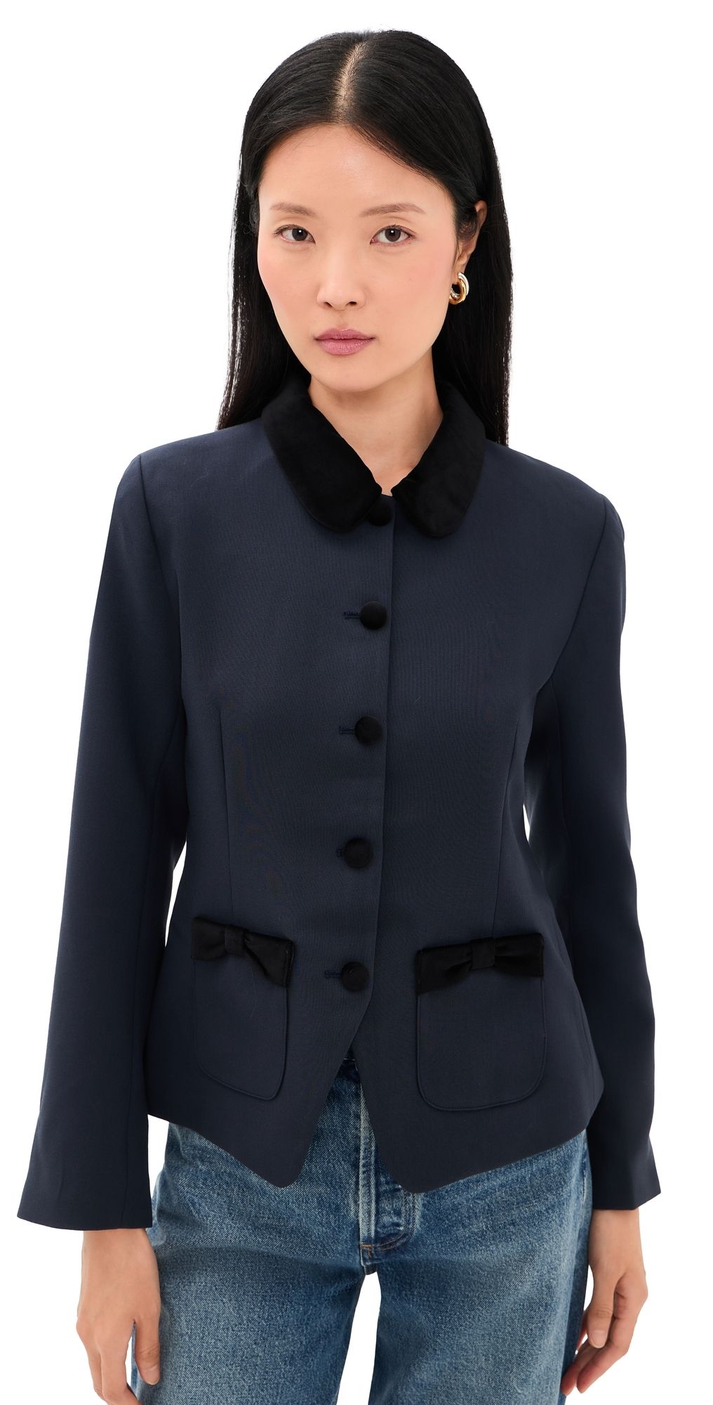Hill House Home The Evalina Jacket Navy S