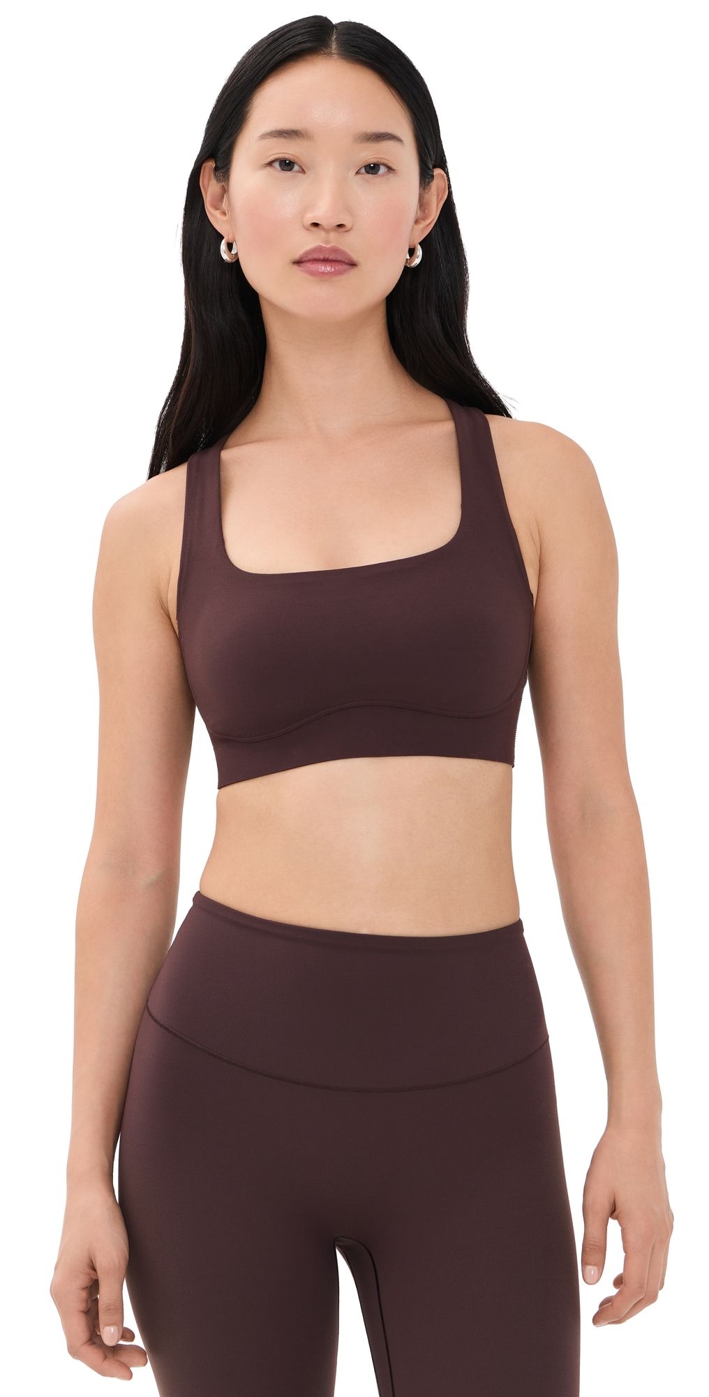 Beyond Yoga In The Zone Scoopneck Bra Cocoa Plum XS