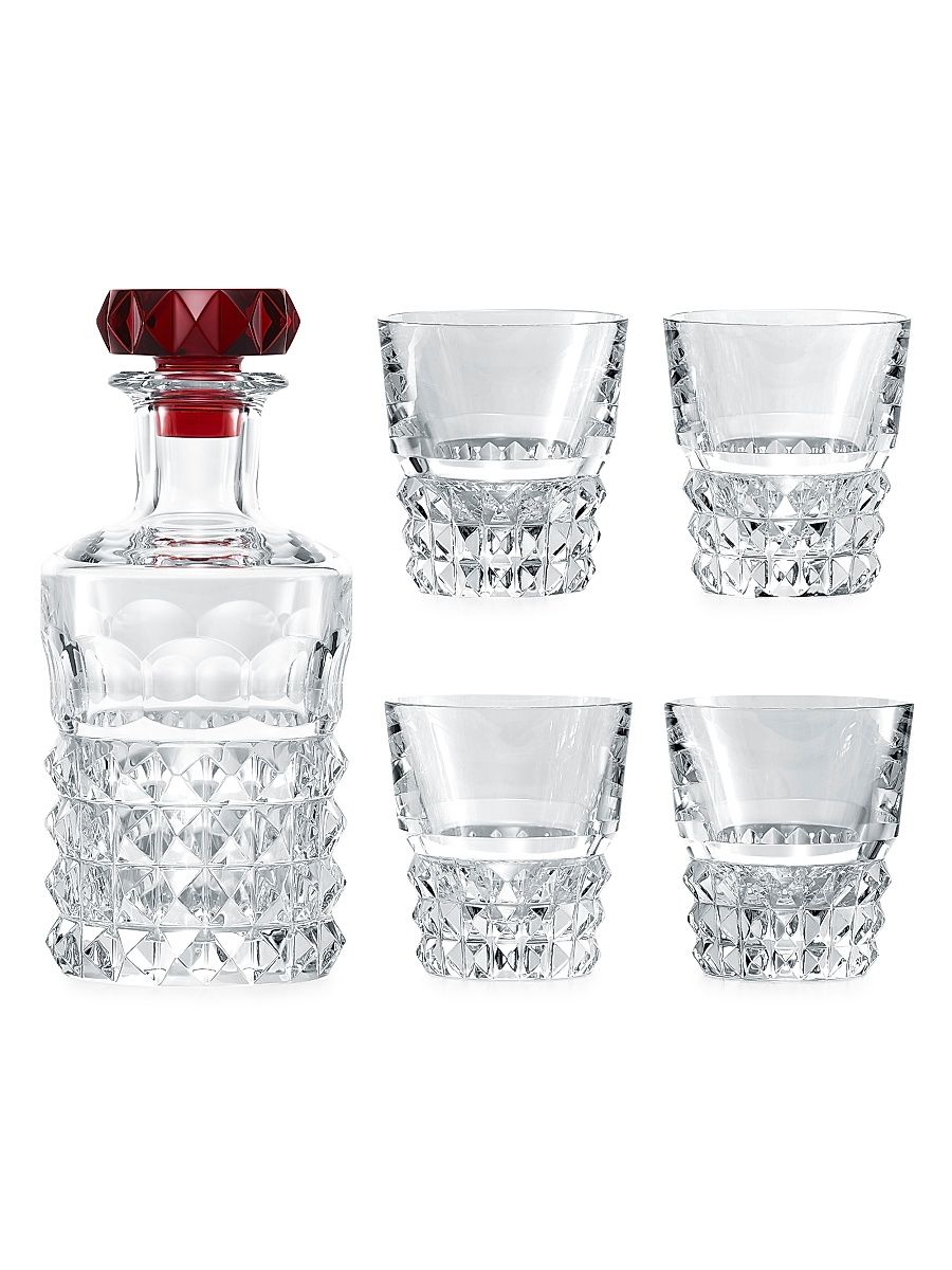 Louxor 5-Piece Crystal Bar Set