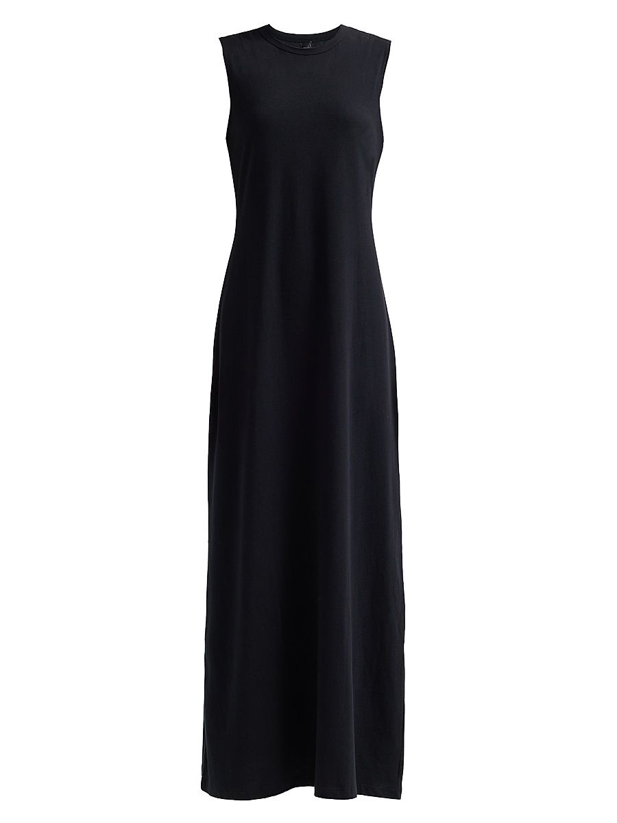 Women's Margo Sleeveless Cotton Maxi Dress - Black - Size XL