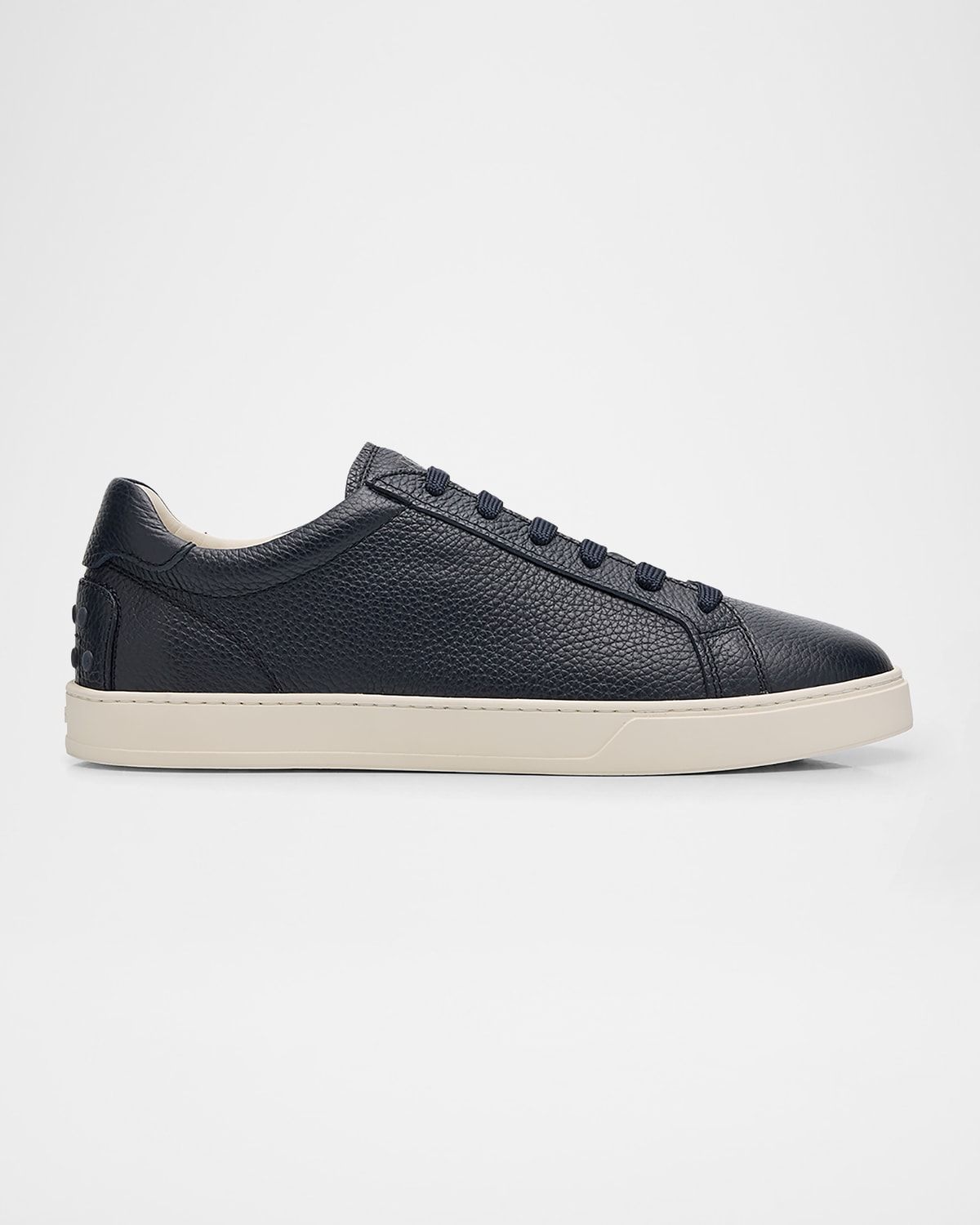 Men & apos;s Grained Leather Low-Top Sneakers