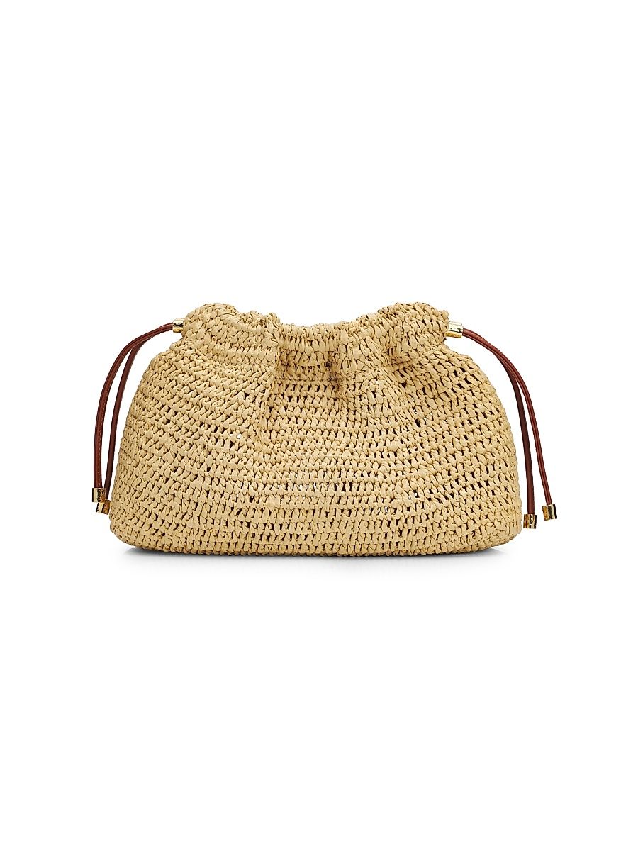 Women's Lali Handwoven Raffia Clutch - Natural