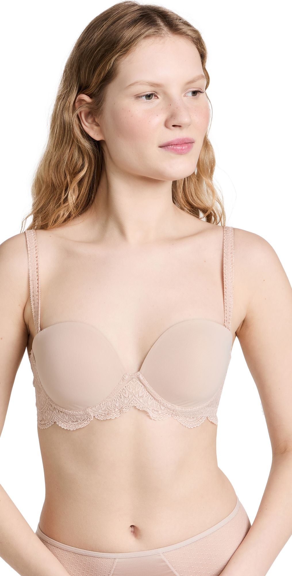 Simone Perele Karma Strapless Plunge Bra Peau Rose 32C