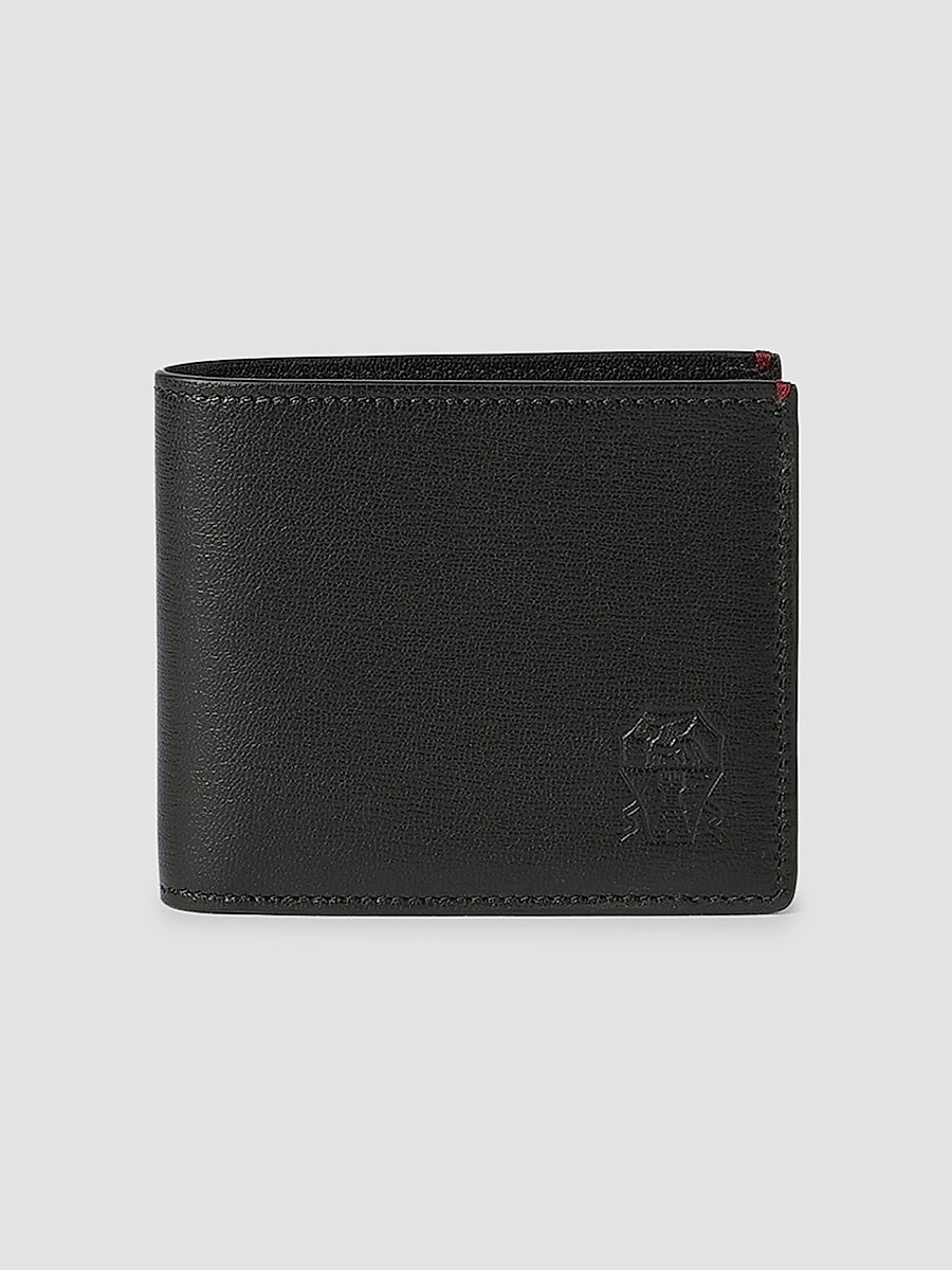 Men's Brushed Leather Wallet - Black