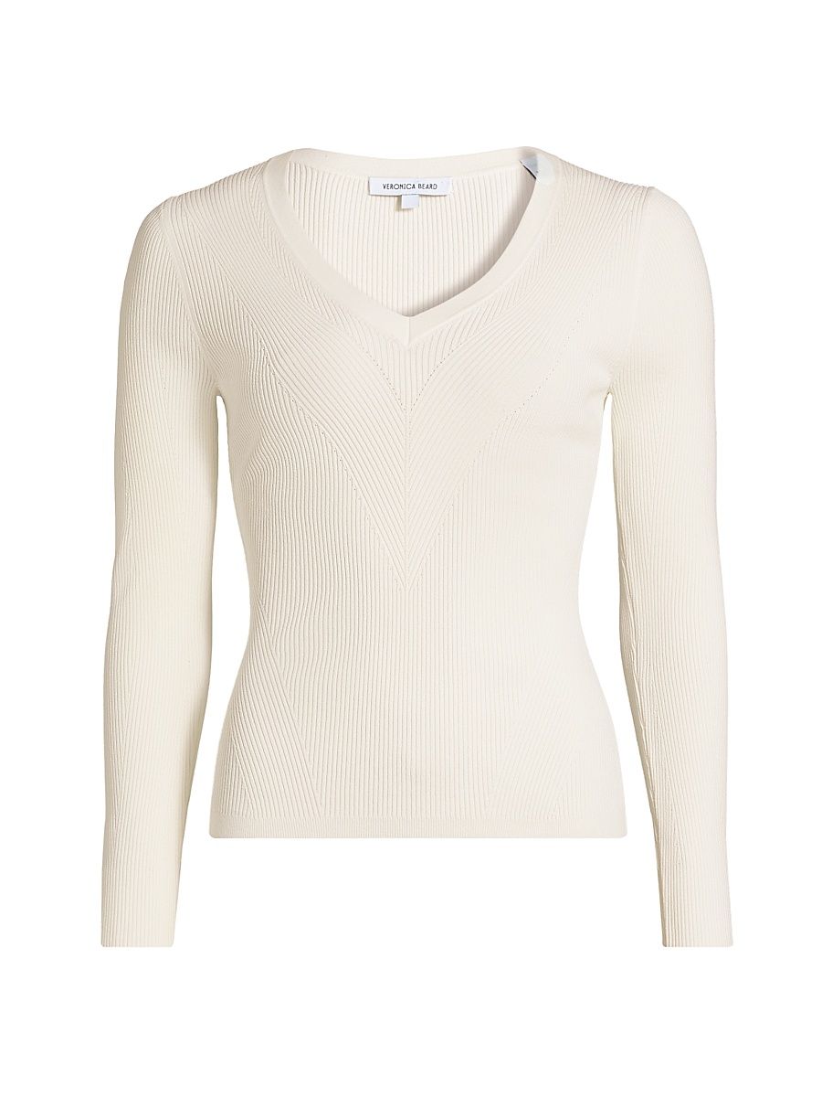 Women's Callie Ribbed Sweater - Off White - Size XL