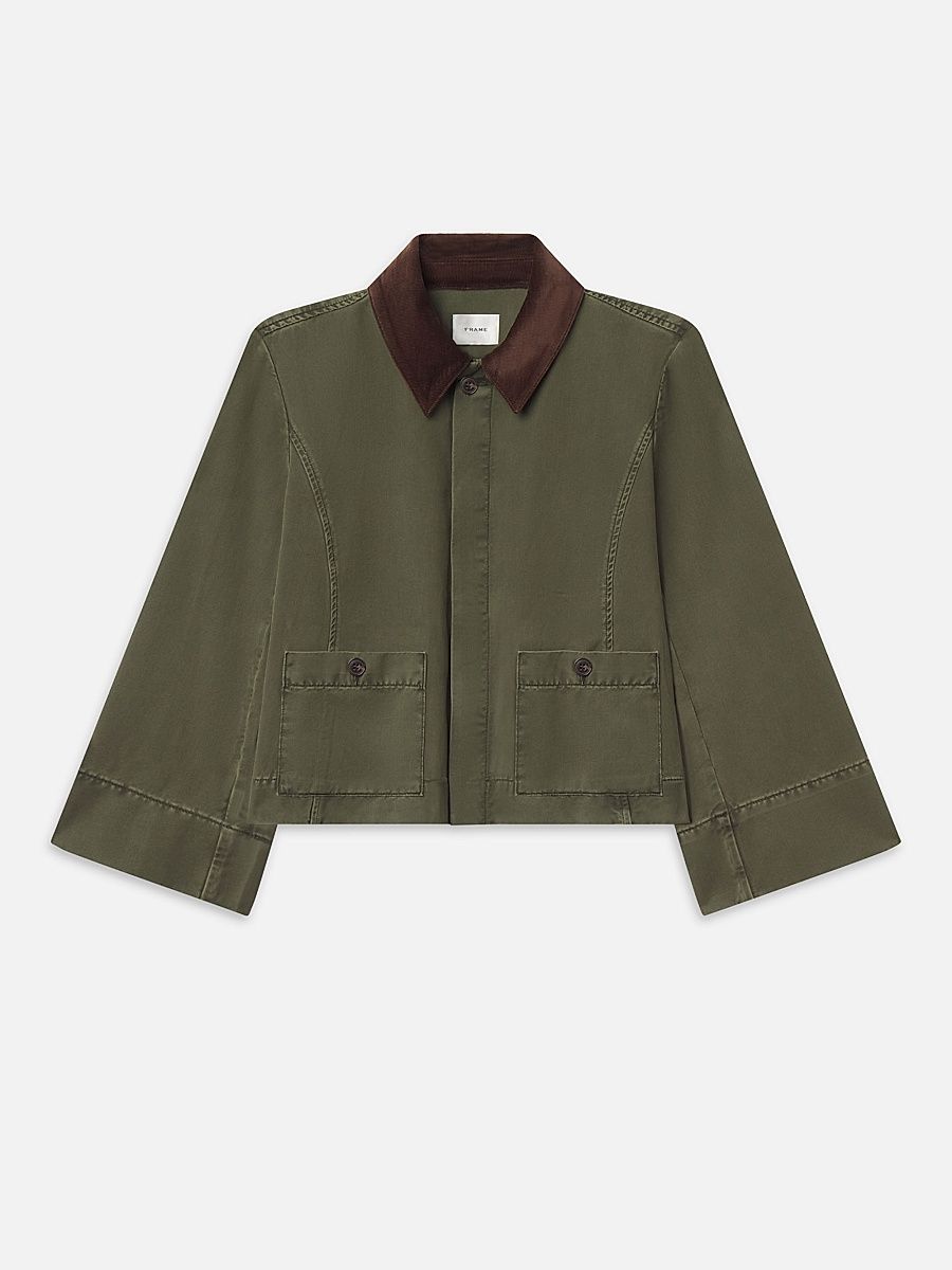 Women's The Mini Swing Jacket - Military Green - Size Small