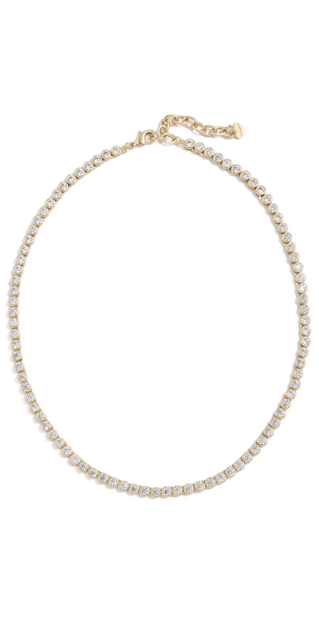 HART Bezel Tennis Necklace Gold One Size