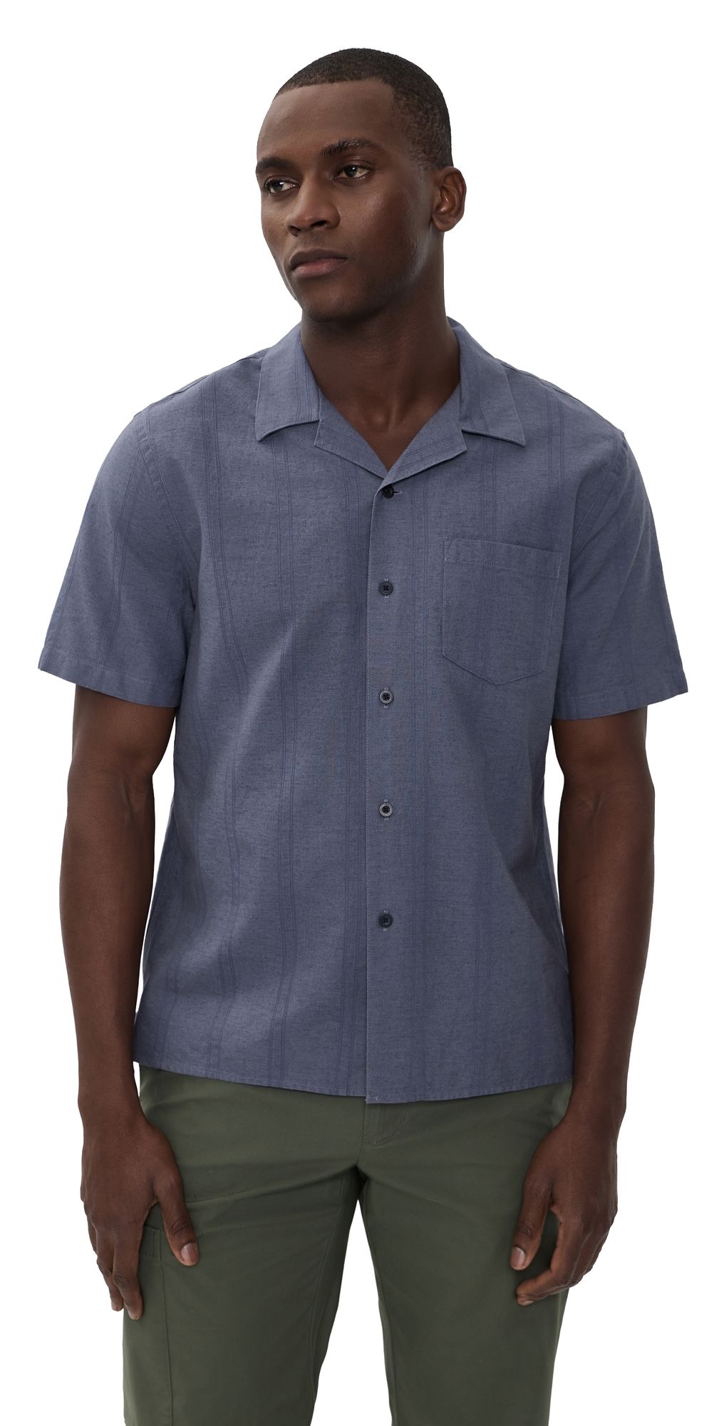Vince Cove Stripe Cabana Shirt Neue Blue XXL