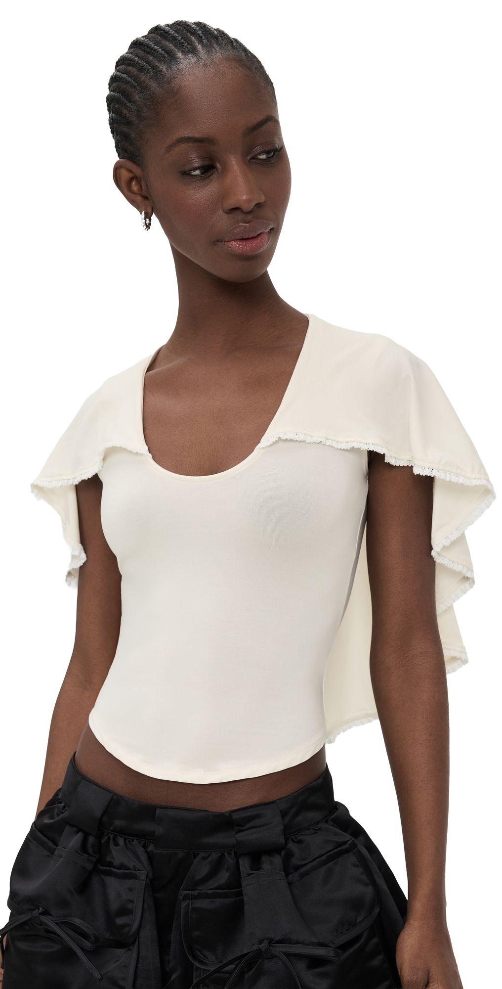 The Line by K Piers Cape Top Vanilla S