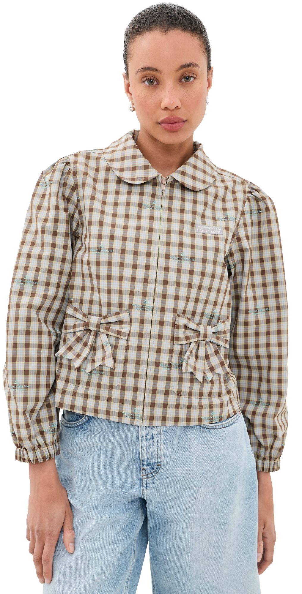 Sandy Liang Necco Jacket Brown Multi XS