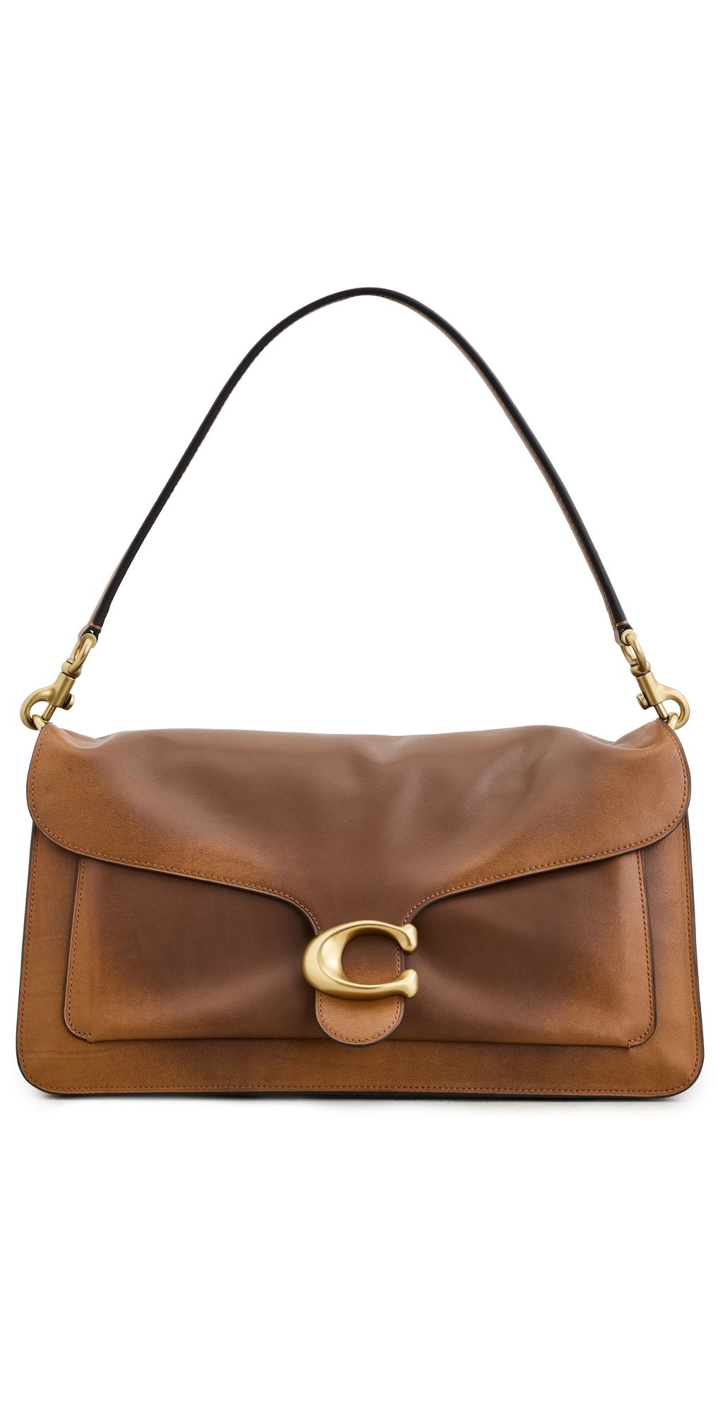 Coach Loved Leather Tabby Shoulder Bag 36 Brown One Size