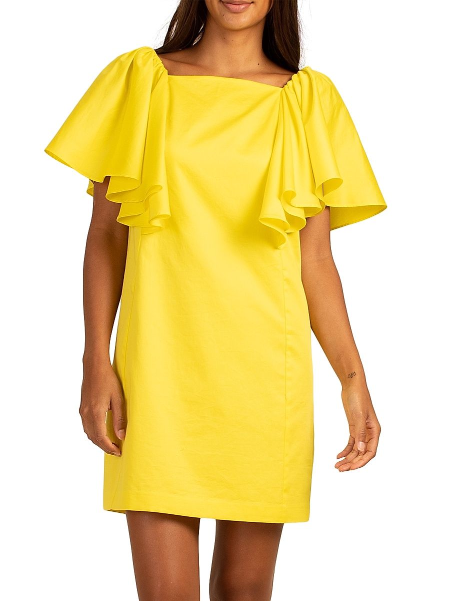 Women's Hollywood Flutter-Sleeve Minidress - Daisy - Size 10